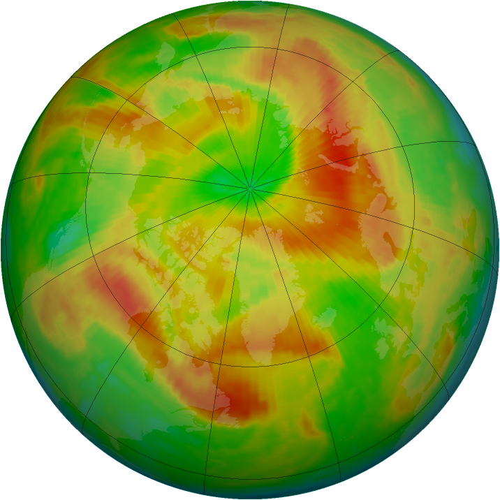 Arctic ozone map for 12 May 2004
